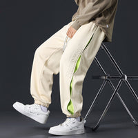 Men's Clothing Stitching Printing Ankle Banded Pants